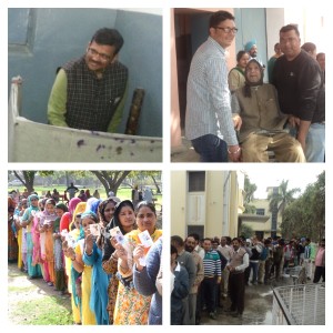 KAMAL SHARMA CASTING HIS VOTE