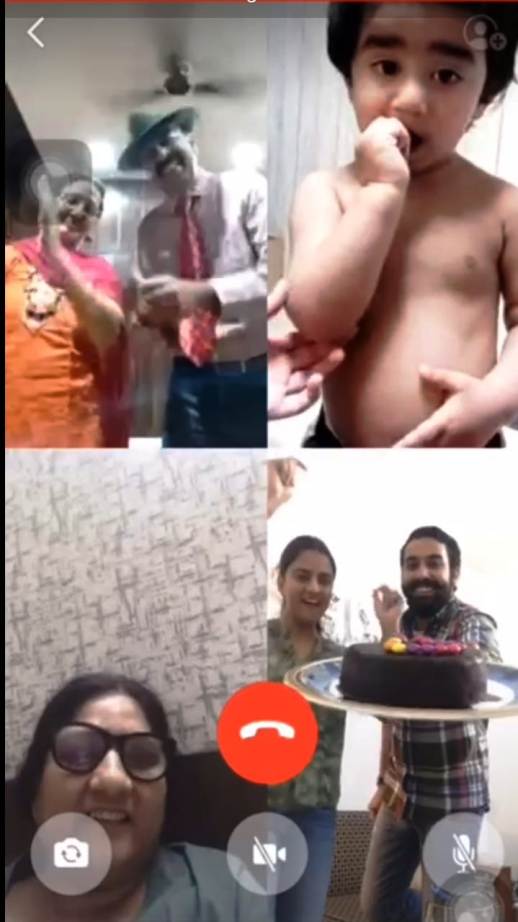 Amid corona-curfew, first marriage anniversary celebrated through digital world while sitting at distant places