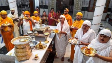 आनन्त चतुदर्शी के उपलक्ष्य में जैन मंदिर में धार्मिक अनुष्ठान आयोजित, नही निकली रथ यात्रा