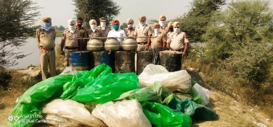 40,000 ltr ‘lahan’ recovered in joint raid by Excise and Police teams
