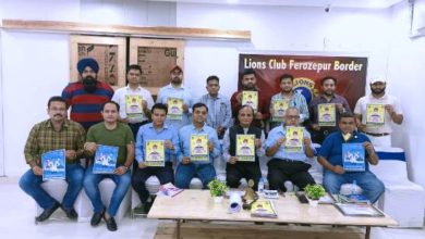 Lions Club Border released Covid-19 Awareness Posters to follow medical protocols to make Corona-Free Ferozepur