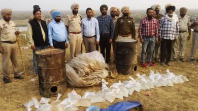 Excise and police in joint raid recovered 6,900 ltrs ‘lahan’ in Ferozepur