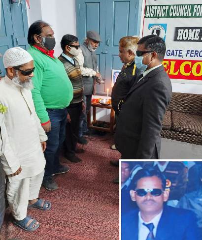 Ferozepur’s Visually impaired paid tributes to Jage Ram Principal, Govt. College Ambala