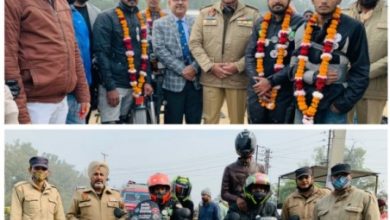 4 riders on 2 bikes from Kerala on culture exchange programme get warm welcome at Ferozepur
