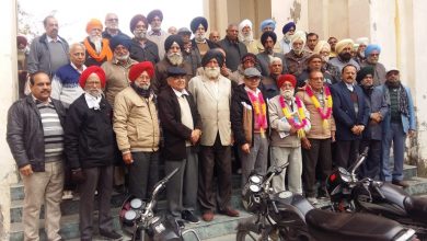 Pensioners Association Election: Newly elected are OP Gaba, President, Ajit Singh Sodhi Gen Secty and Surinder Kumar Jossan Cashier