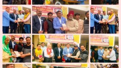 Foundation distributes copies of Bhagwat Gita to 40 old persons as birthday gifts to mark the celebration of International NGO Day. 