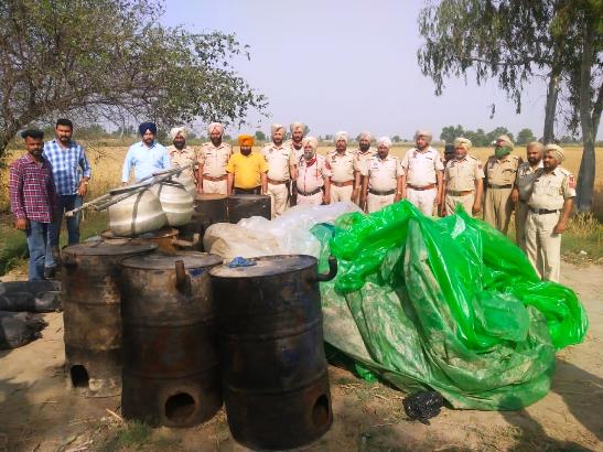 Excise, police in joint operation 37,000 ltrs ‘lahan’ recovered and destroyed to avoid its misuse