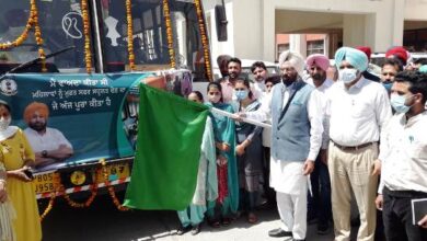Rana Sodhi flagged off free government bus travel for women at Ferozepur
