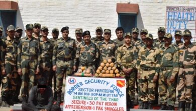 BSF apprehends one Pak smuggler and seizes 30.961 kg heroin in two operations