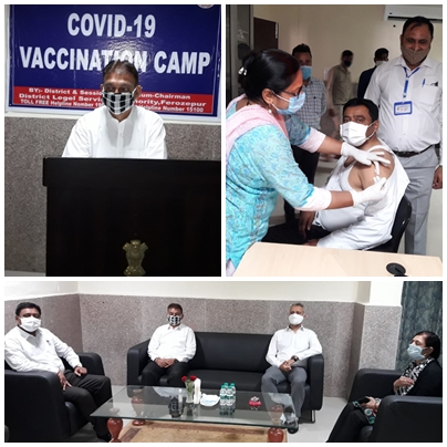 300 vaccinated at COVID-19 Vaccination Camp held at Court Complex Camp