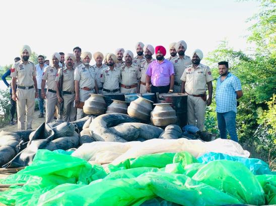 Ferozepur: 72,000 ltrs ‘lahan’, 6,750 illicit liquor bottles seized