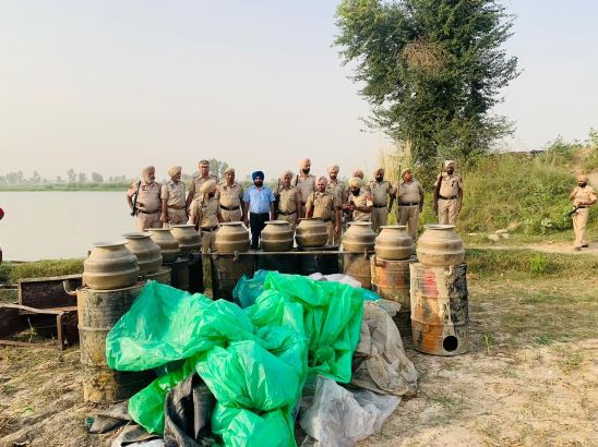 In clean-up operation against illicit liquor production, 38,000 ltrs ‘lahan’, 480 illicit liquor bottles seized