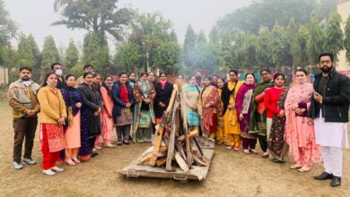 शांति विद्या मंदिर में जोश से बनाया गया लोहड़ी का त्यौहार