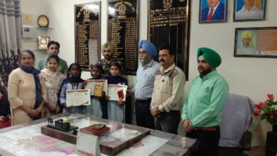 DEO facilitates winners of Govt. School students in Spell Bee Competition
