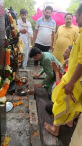 बगलामुखी मन्दिर में मूर्ति प्राण प्रतिष्ठा का आयोजन, अटूट भंडारा वितरित किया