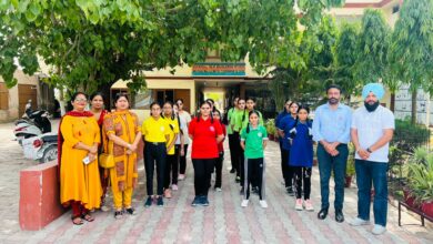 स्कूल के छात्रों द्वारा शांति विद्या मंदिर में मनाया गया ओलंपिक डे 