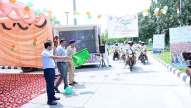Ferozepur Rail Division celebrates Azadi Ka Amrit Mahotsav, ADRM flags off ‘Bike Rally’