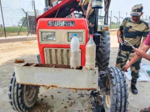 BSF recovers heroin in 2 bottles from cavity inside tractor, one farmer held