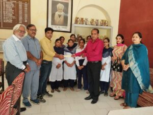 Vipul Narang - a social activist paid Board fees of 9 girls students of 10th Class on Durga Ashtmi
