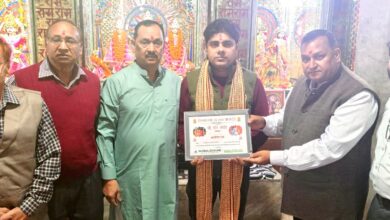 Sitaram Utsav Committee felicitates Vipul Narang for his social services