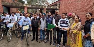 Health Deptt.  organizes  'Cycle Rally' on awareness about healthy lifestyle