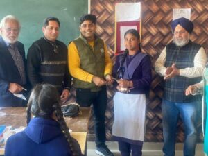 Border village Govt school two students aspirant to join civil services gifted digital watches