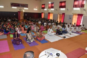 SESSION ON MEDITATION AND MENTAL HEALTH FOR BSF JAWAN AND FAMILIES HELD AT SHQ FEROZEPUR CAMPUS