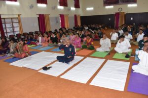 SESSION ON MEDITATION AND MENTAL HEALTH FOR BSF JAWAN AND FAMILIES HELD AT SHQ FEROZEPUR CAMPUS