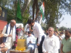 Janta Sarkar Morcha from Gohana (Haryana) installed 'Pure Ghee Jyoti' at Martyrs' Memorial, Hussainiwala