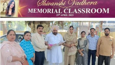 MLA Bhullar inaugurates ‘Shivanshi Vadera Memorial Classroom’ at Govt School in Ferozepur