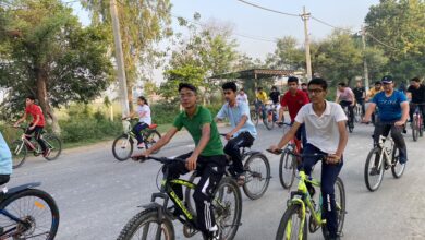 विश्व साइकिल दिवस पर फिरोज़पर में साइकिल रैली का अयोजन 