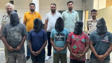 Ferozepur Police nab 5 persons with illegal weapons planning to commit dacoity