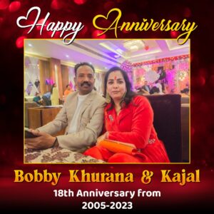 Ferozepuronline Wishes Bobby-Kajal Khurana Happy 18th Marriage Anniversary 