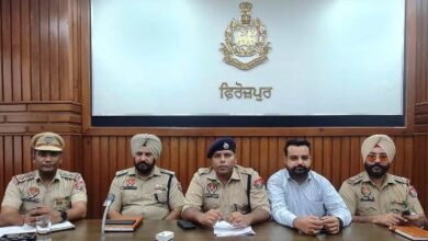 Ferozepur police in action mode to curb crimes, 11 held including one juvenile with motorcycles mobiles, pistol, rounds, heroin