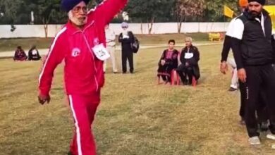101-year-old Jagtar Singh wins Gold Medals in Master Athletes held at Ferozepur
