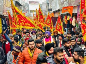 भारतीय जनता पार्टी के राष्ट्रीय कार्यकारिणी सदस्य राणा सोढ़ी ने अयोध्या धाम में भगवान राम लाल प्राण प्रतिष्ठा के उपलक्ष में भव्य पैदल यात्रा निकाली