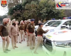 Soumya Mishra SSP flags off 4 vehicles under  ‘Sadak Surakhya Force’ in Ferozepur