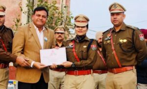 Deepak Sharma honoured with Appreciation Certificate from Punjab Government for Road Safety Awareness Campaign 