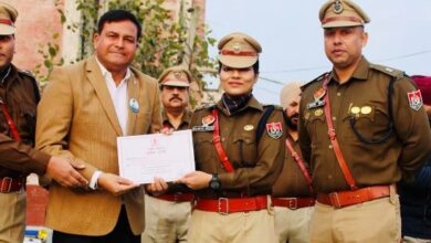 Deepak Sharma honoured with Appreciation Certificate from Punjab Government for Road Safety Awareness Campaign 