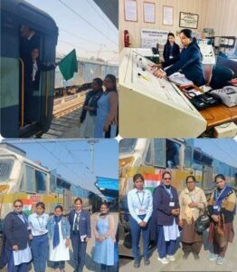 अंतर्राष्ट्रीय महिला दिवस के अवसर पर एक रेलवे स्टेशन तथा एक रेलगाड़ी का संचालन पूर्णतया महिला रेलकर्मियों द्वारा की गई