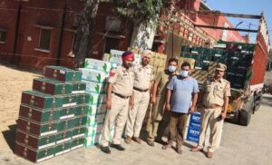 Ferozepur police seized 1530 boxes of liquor with 2 canter