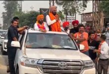 BJP candidate Rana Sodhi holds roadshow in Ferozepur