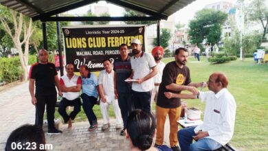 Lions Club Ferozepur organizes Medical Camp for Sugar and Cholesterol Checkup Camp