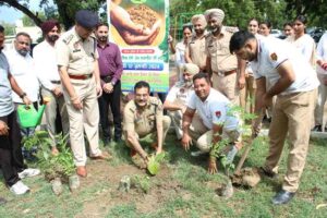 DIG Ferozepur Range launches plantation drive in Ferozepur, plants ‘Bohar Sapling’ at Police Line