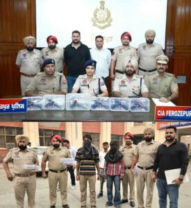 Ferozepur Police arrests two, seizes cache of illegal pistols, ammunition