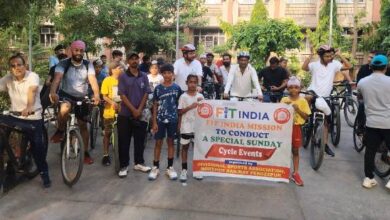 फ़िरोज़पुर रेल मंडल द्वारा फ़िट इंडिया मिशन के तहत साइकिल रैली का आयोजन