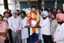 ਏਸ਼ੀਅਨ ਰੋਇੰਗ ਇਨਡੋਰ ਚੈਂਪੀਅਨਸ਼ਿਪ ਦੇ ਗੋਲਡ ਮੈਡਲਿਸਟ ਗੁਰਸੇਵਕ ਸਿੰਘ ਦਾ ਫਿਰੋਜ਼ਪੁਰ ਵਿੱਚ ਨਿੱਘਾ ਸਵਾਗਤ