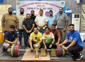 फिरोजपुर मंडल की वेटलिफ्टिंग टीम ने इन्टर डिवीज़न वेटलिफ्टिंग चैंपियनशिप में किया शानदार प्रदर्शन