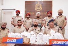 ਫਿਰੋਜ਼ਪੁਰ ਵਿੱਚ ਪੁਲਿਸ ਨੇ ਨਸ਼ੀਲੇ ਪਦਾਰਥਾਂ ਦੇ ਨੈੱਟਵਰਕ ਦਾ ਪਰਦਾਫਾਸ਼ ਕੀਤਾ, 5.765 ਕਿਲੋ ਹੈਰੋਇਨ ਬਰਾਮਦ ਕੀਤੀ; 3 ਗ੍ਰਿਫ਼ਤਾਰ