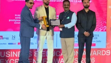 Vivekananda World School Chairman Dr. Gaurav Sagar Bhaskar honoured for leadership in value-based education
